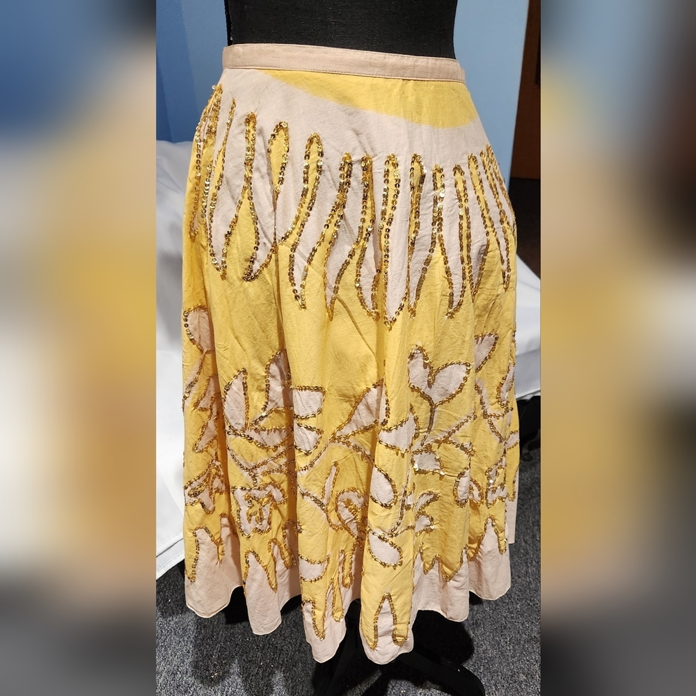 Boston Proper Flare Sequin Skirt